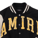 BLACK VINTAGE APPLIQUE VARSITY JACKET