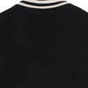 BLACK VINTAGE APPLIQUE VARSITY JACKET