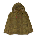 BROWN LEOPARD BARBOUR LEATHER JACKET