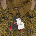 BROWN LEOPARD BARBOUR LEATHER JACKET
