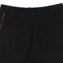 BLACK PIPED TWILL TRACK PANTS