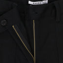 BLACK/WHITE CUT OUT MOTO STRAIGHT PANTS