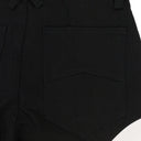 BLACK/WHITE CUT OUT MOTO STRAIGHT PANTS