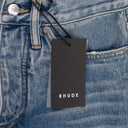 INDIGO REWORKED STRAIGHT-FIT JEANS