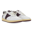 WHITE/MAROON RHECESS LOW SNEAKERS