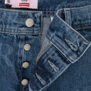 BLUE MARTINE ROSE DENIM STRAIGHT-FIT JEANS