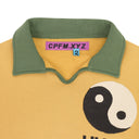 YELLOW PEACE COLLAR PULLOVER SWEATER