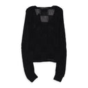 BLACK V-NECK SWEATER