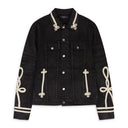 BLACK ROUGH ROPING TRUCKER JACKET