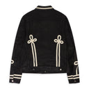 BLACK ROUGH ROPING TRUCKER JACKET