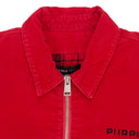 CORD FLANNEL LINED JACKET RED DENIM JACKETS