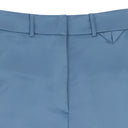 BLUE/WHITE BACK SLIT W/ TRIM STRAIGHT PANTS