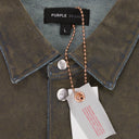 LS FLOCKED SHIRT JACKET GREEN DENIM JACKETS