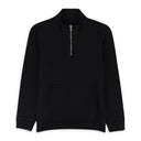 BLACK HALF ZIP UP HOODIE