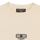 CREAM/BLACK LOGO T-SHIRT