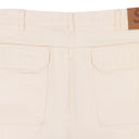WHITE DOUBLE KNEE DENIM UTILITY PANTS