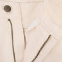 WHITE DOUBLE KNEE DENIM UTILITY PANTS