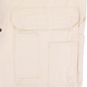 WHITE DOUBLE KNEE DENIM UTILITY PANTS