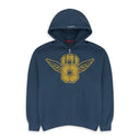 DARK BLUE WINGS ZIP UP SWEATSHIRT