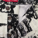 BLACK/WHITE FLOWER PRINT JEANS