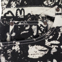 BLACK/WHITE FLOWER PRINT JEANS