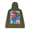 MULTICOLOR COLORFUL PAINT KHAKI DENIM JACKET