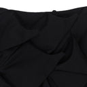 BLACK ORGANIC PONCHO FLARED SKIRT