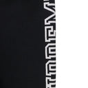 BLACK STACKED VARSITY HOODIE
