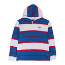 BLUE HOODED RUGBY SHIRT