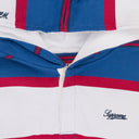 BLUE HOODED RUGBY SHIRT