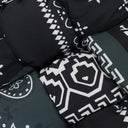 BLACK/BLUE PAISLEY PUFFER VEST