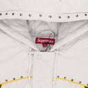 WHITE STUDDED STADIUM BOMBER