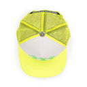 NEON GREEN CROSS HAT