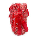RED BANDANA TARP DUFFEL BAG
