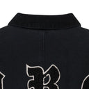 BLACK SHEARLING LOGO CANVAS WORK JACKET
