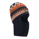 ORANGE/BLACK BEANIE FACE MASK