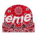 RED BANDANA BEANIE