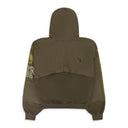 KHAKI RECONSTRUCTED FOLDED ZIP HOODIE