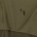 KHAKI RECONSTRUCTED FOLDED ZIP HOODIE