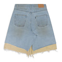 BLUE LAYERED SKIRT SHORTS