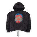 BLACK MIXED PRINTED VINTAGE HOODIE