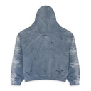 PALE BLUE MIXED PRINTED VINTAGE HOODIE