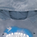 PALE BLUE MIXED PRINTED VINTAGE HOODIE
