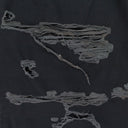 BLACK DISTRESSED PATCH WORK SWEATPANTS