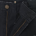 BLACK DISTRESSED PATCH WORK SWEATPANTS