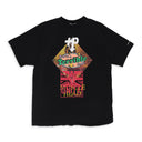 WASHED BLACK MIXED PRINTED VINTAGE T-SHIRT