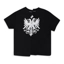 BLACK TIGHT FIT SPLIT T-SHIRT