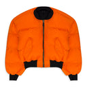 BLACK REVERSIBLE PUFFER BOMBER JACKET
