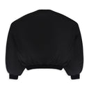 BLACK REVERSIBLE PUFFER BOMBER JACKET