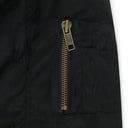 BLACK REVERSIBLE PUFFER BOMBER JACKET